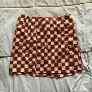 Urban Outfitters Checkered Star Skirt